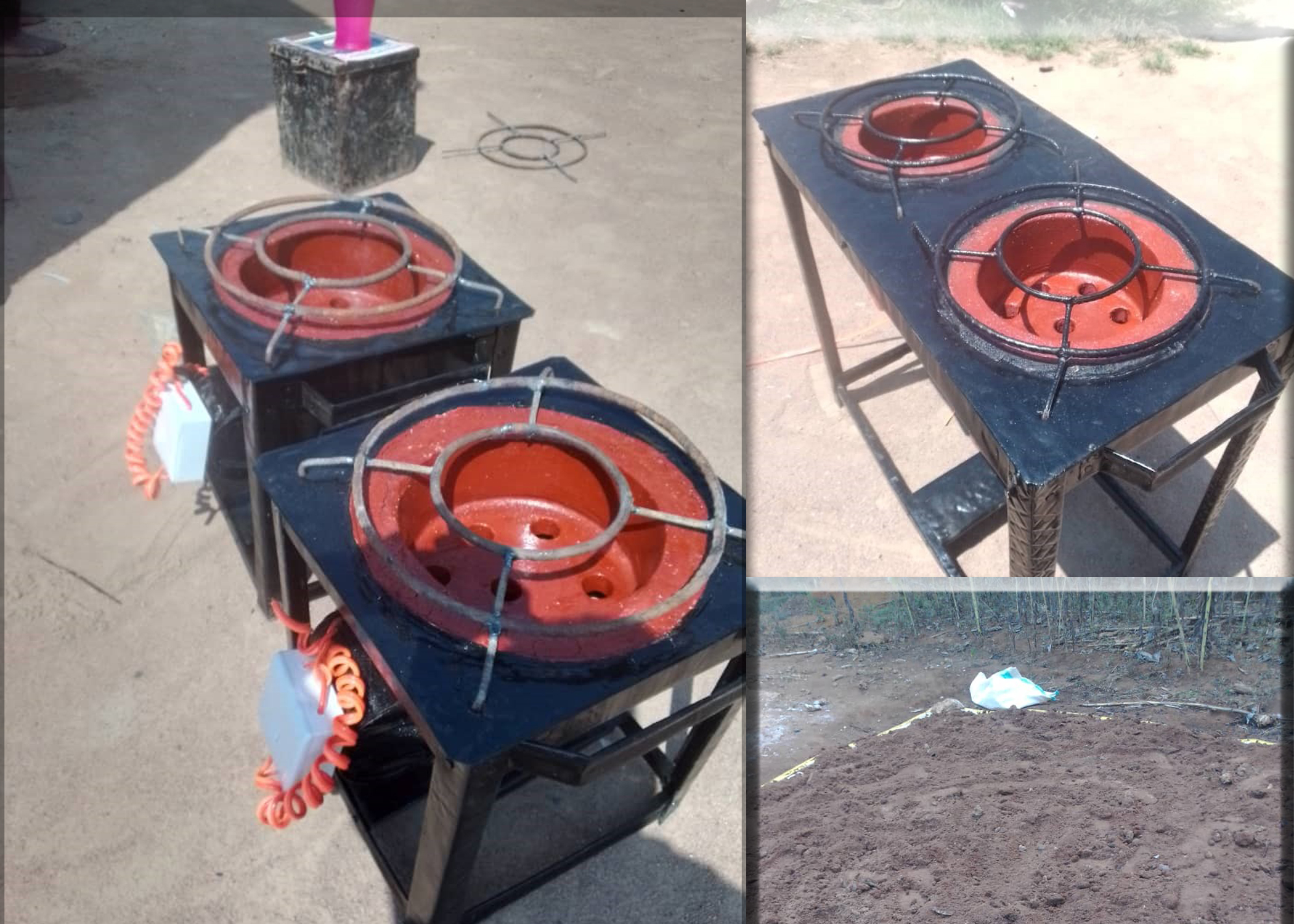 Big rocket stove with combined